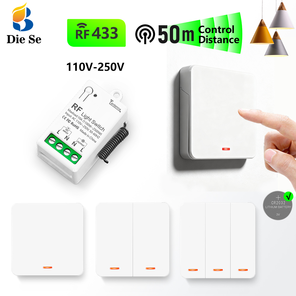 Home Improvement Expo - 433MHz 무선 AC 라이트 스위치 220V