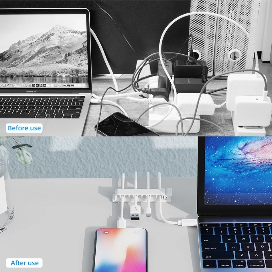 케이블 주최자 자체 접착 케이블 클립 USB 케이블 관 - Wall Anchor Plastic 리뷰 및 가격