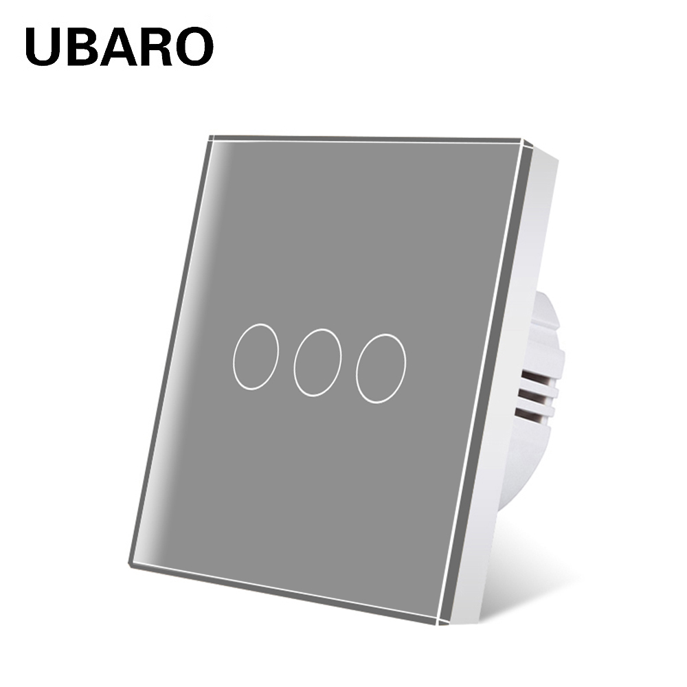 UBARO EU 표준 3 갱 벽 터치 스위치 220V  - Home Improvement Years 리뷰 및 가격