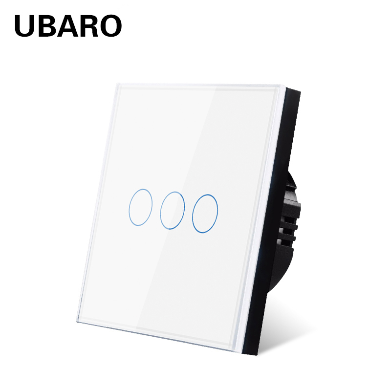 UBARO EU 표준 3 갱 벽 터치 스위치 220V  - Home Improvement Years 리뷰 및 가격